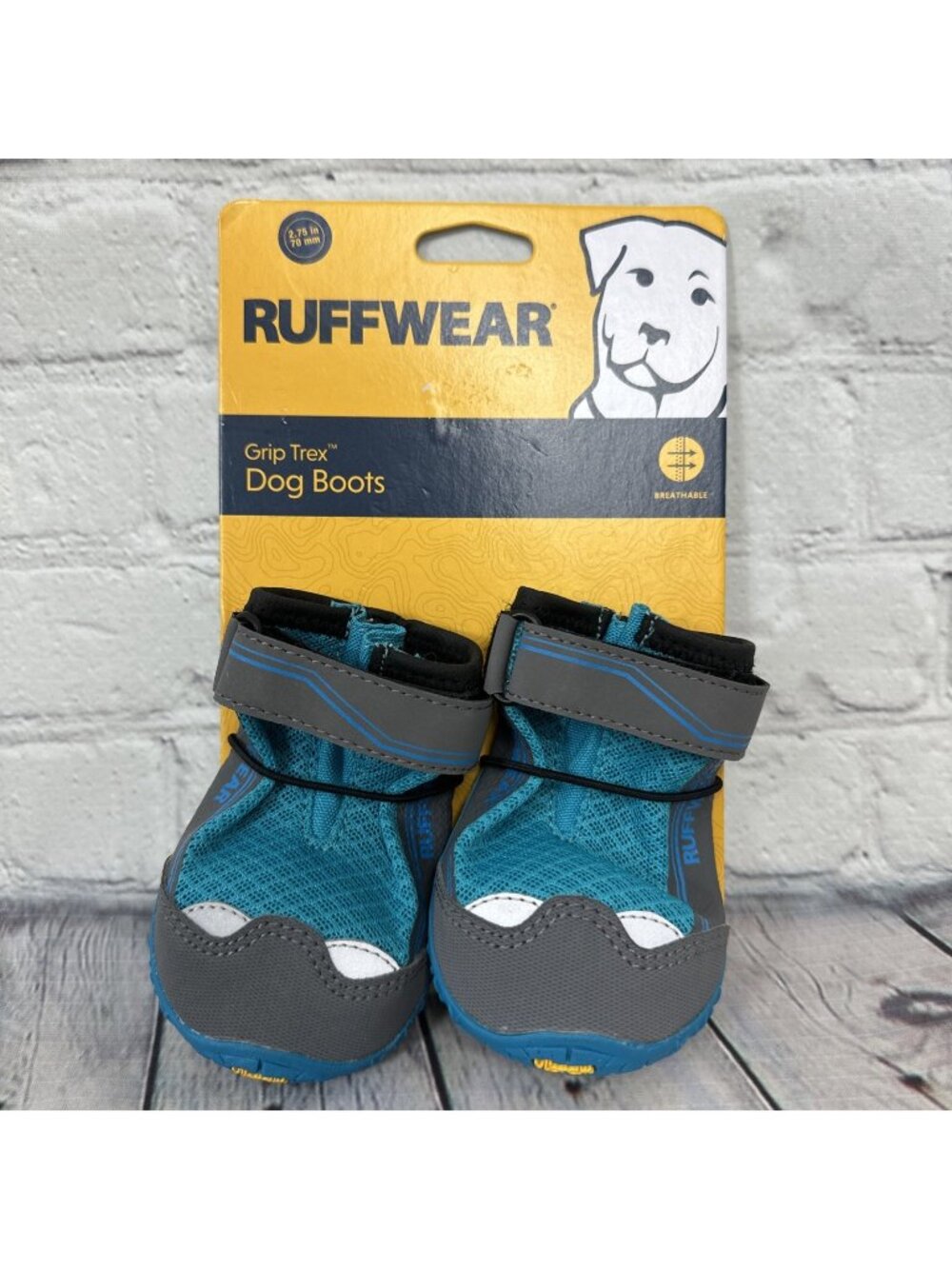 Ruffwear Grip Trex Dog Boots- Pair of Two Boots Size: 2.75 Inch 70MM Blue